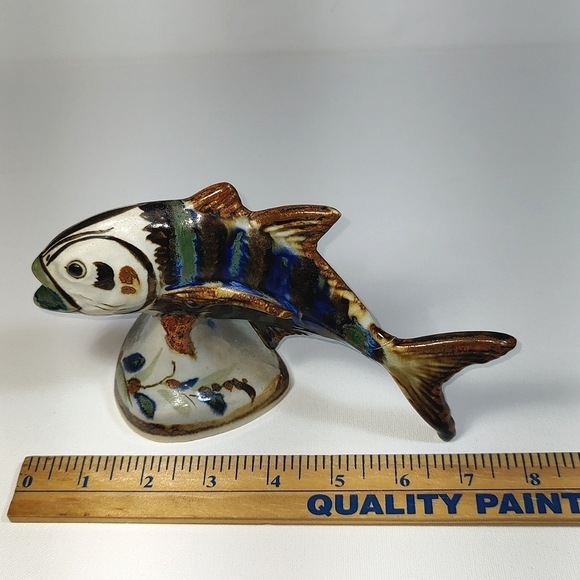 Ken Edwards 8in Vintage Large  Long Leaping Fish Sculpture - Picture 9 of 15